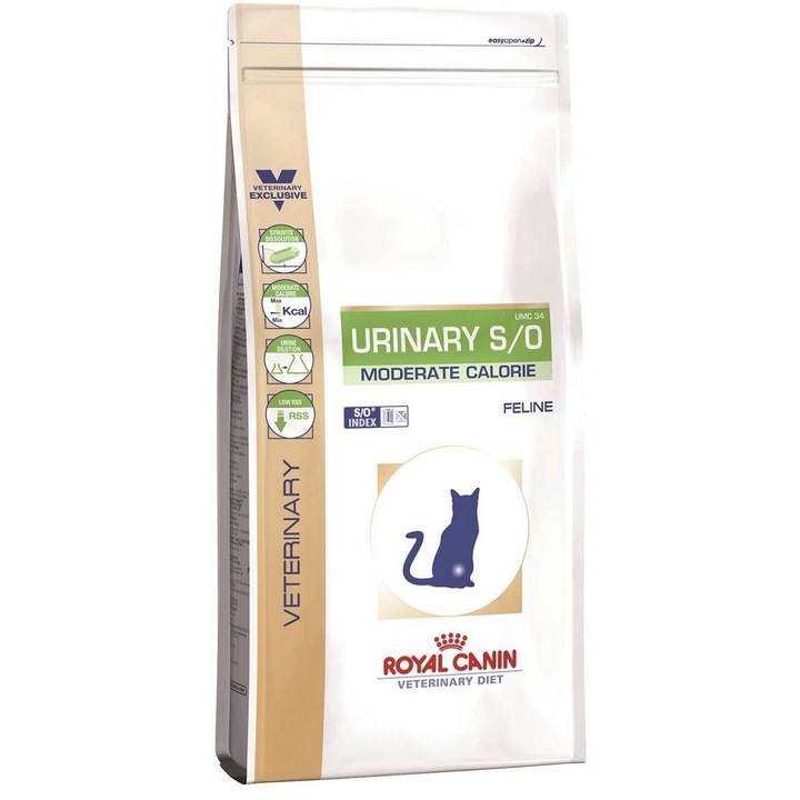 Hrana dietetica pentru pisici Royal Canin VD, Urinary S/O Moderate Calorie, 3.5kg