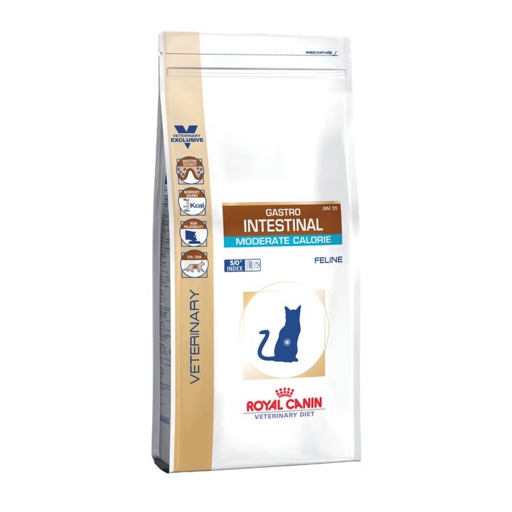 Hrana dietetica pentru pisici Royal Canin, Gastro Intestinal Moderate Calorie, 4 kg