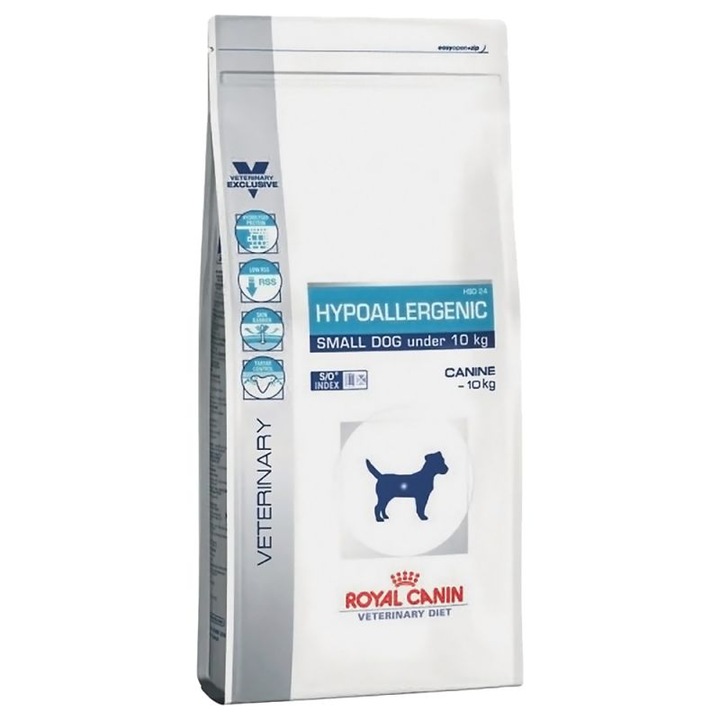 Hrana dietetica pentru caini Royal Canin VD, Hypoallergenic HSD 24, Talie mica, 3.5kg