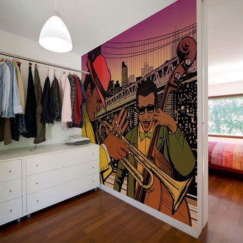 Fototapet vlies - Jazz in the evening - 350 x 270 cm Fototapet vlies - Jazz in the evening - 350 x 270 cm