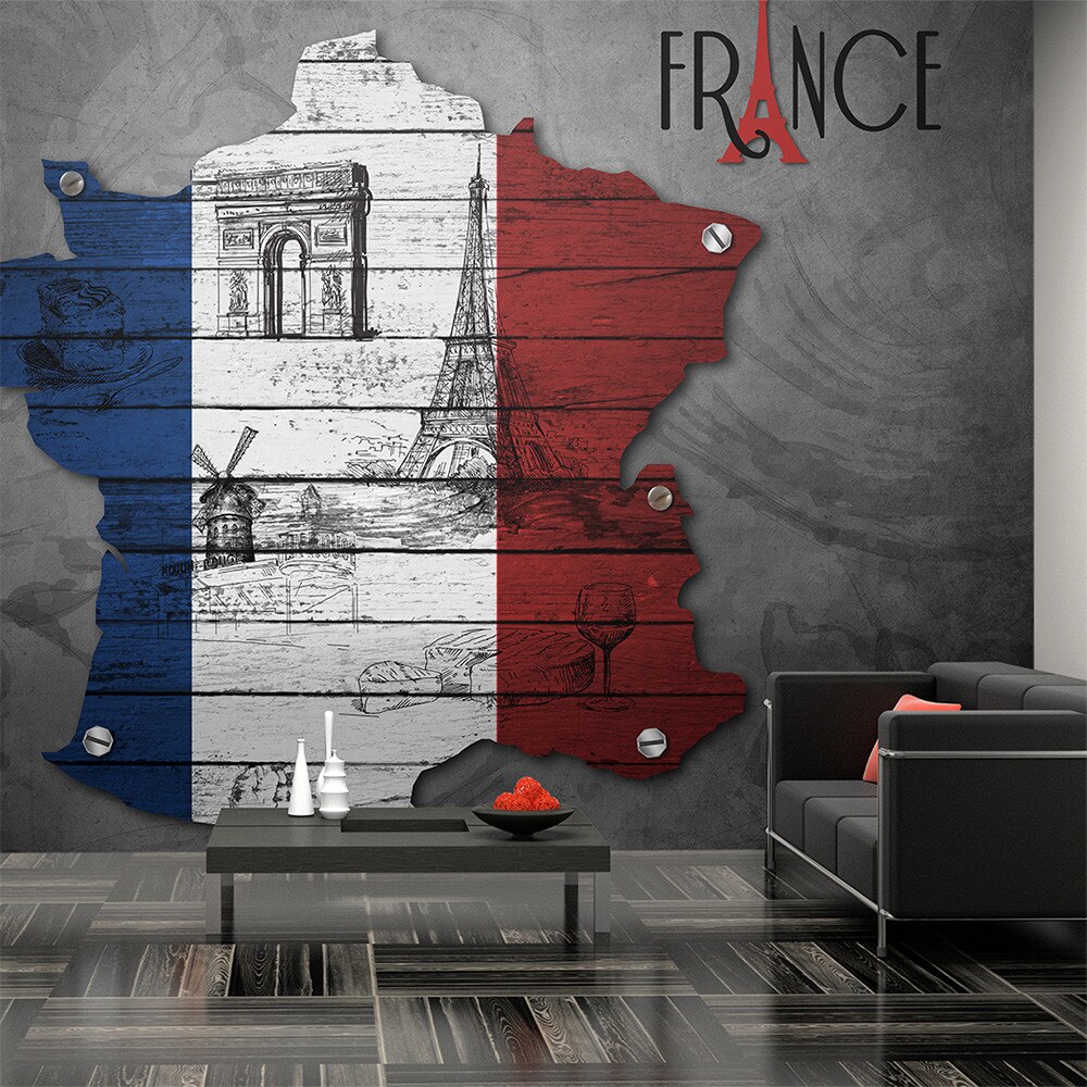Fototapet vlies - France (symbols) - 350 x 270 cm