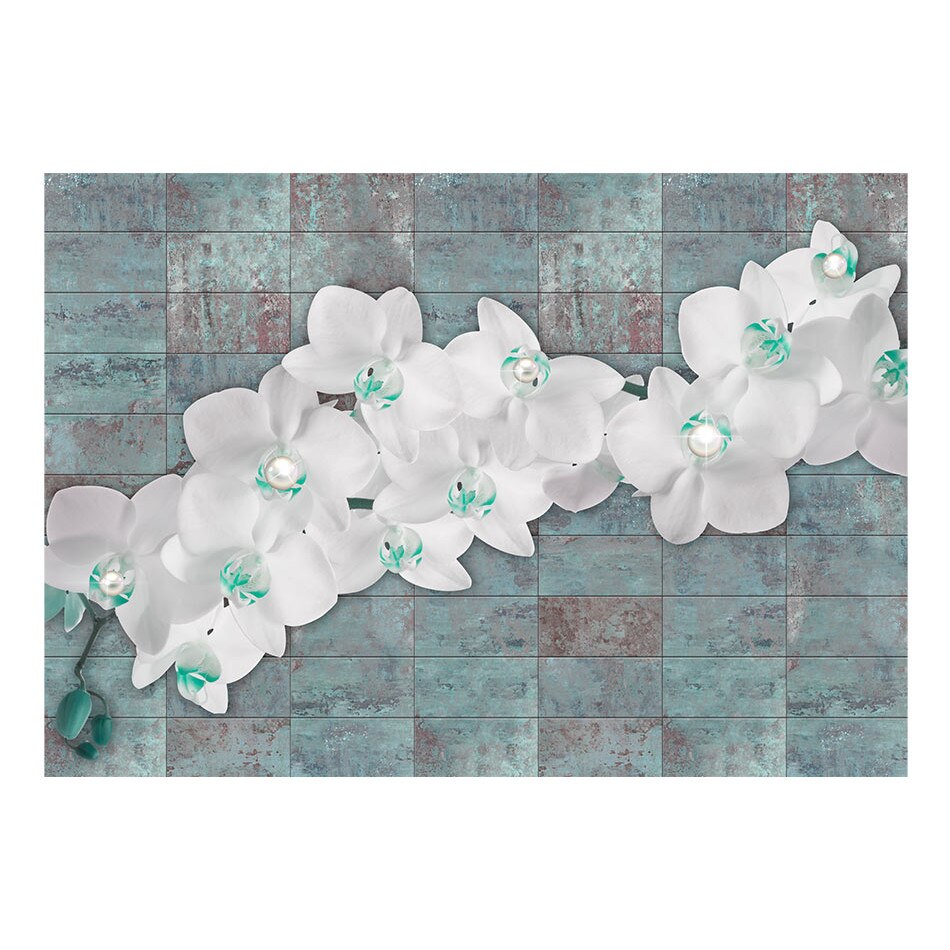Fototapet vlies - Orhidee cu perle - 300 x 210 cm