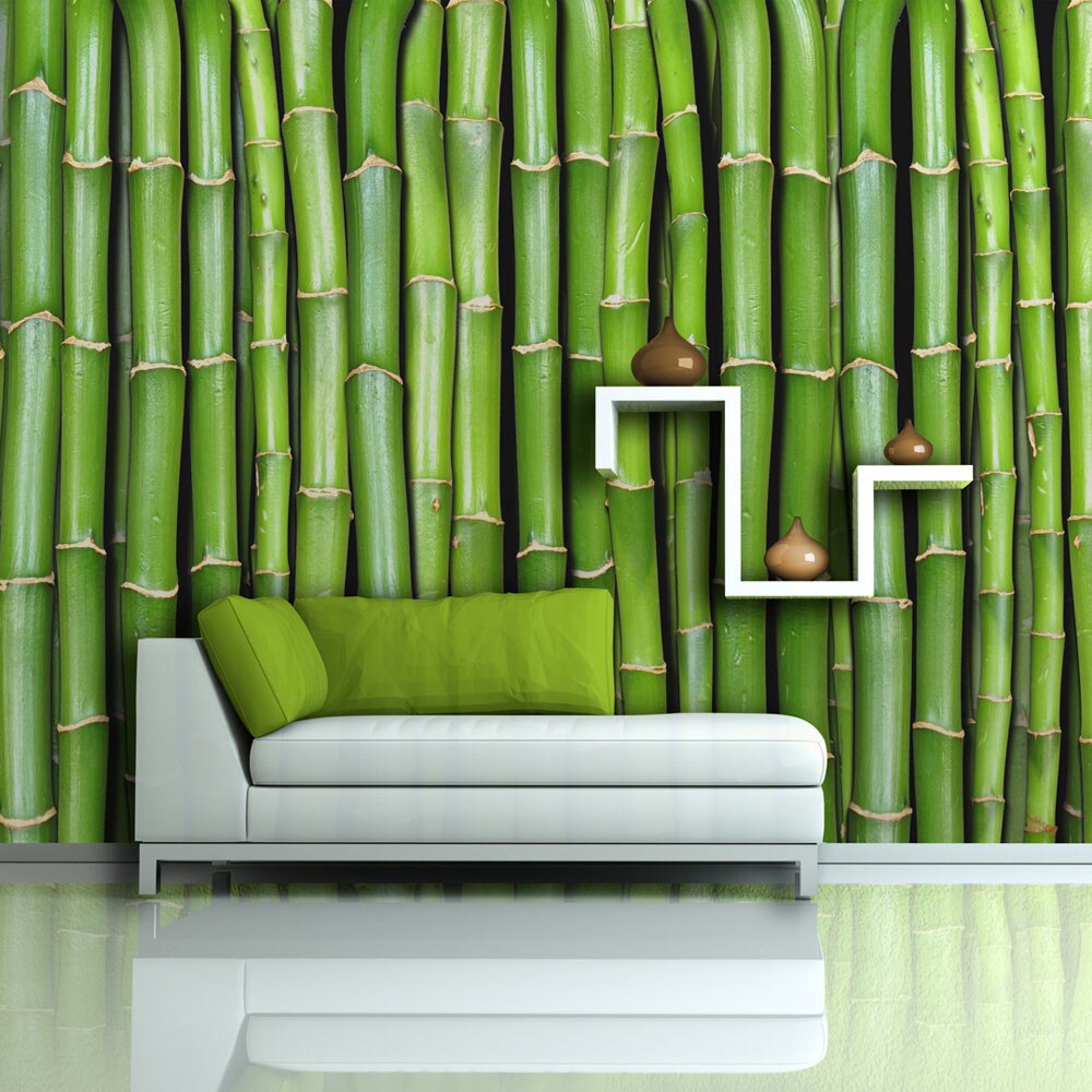 Fototapet vlies - Bamboo wall - 450 x 270 cm
