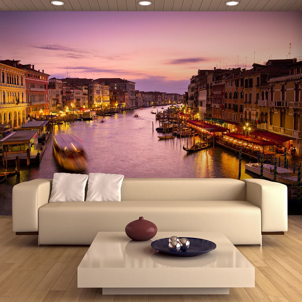 Fototapet vlies - City of lovers, Venice by night - 450 x 270 cm