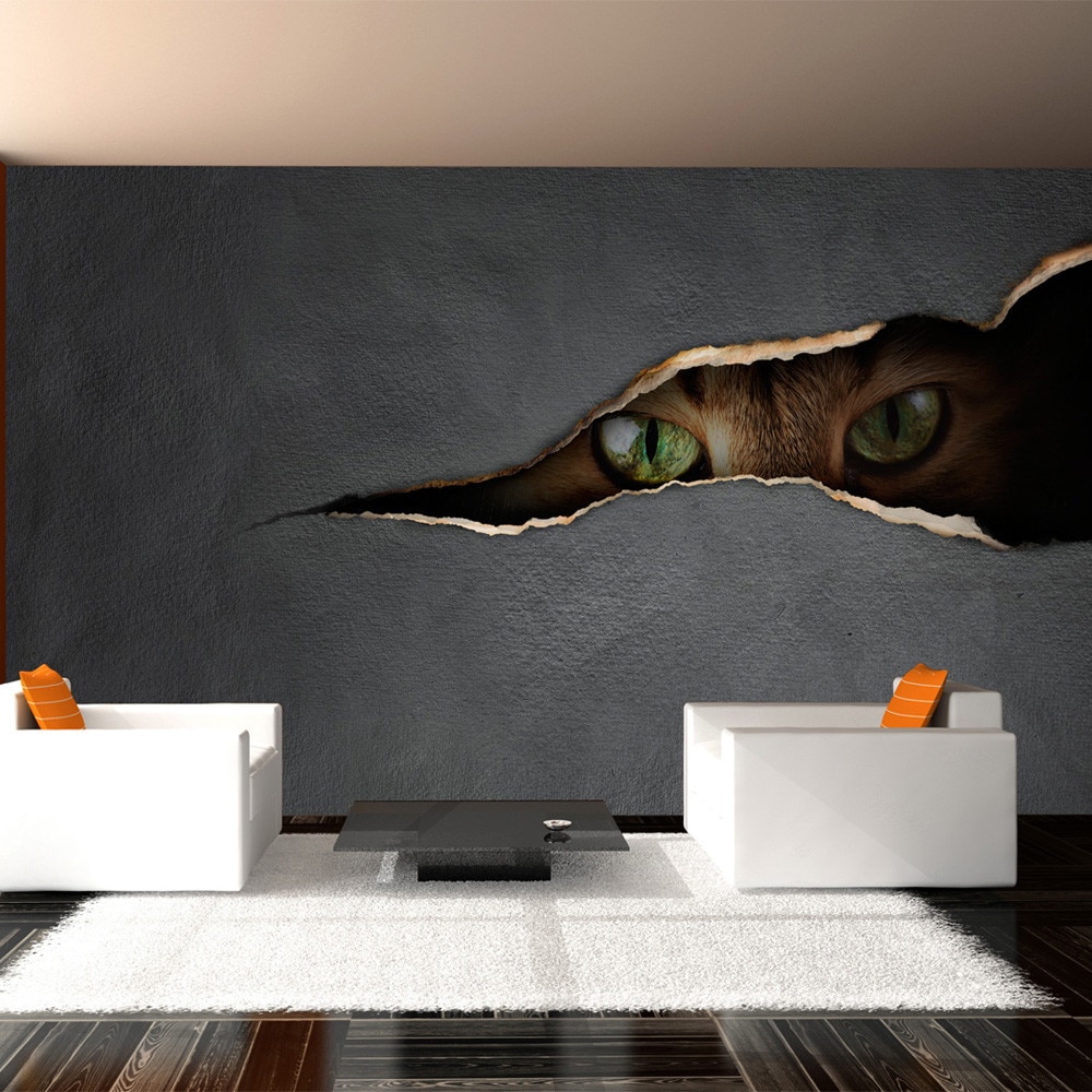 Fototapet vlies - Cat's glance - 450 x 270 cm