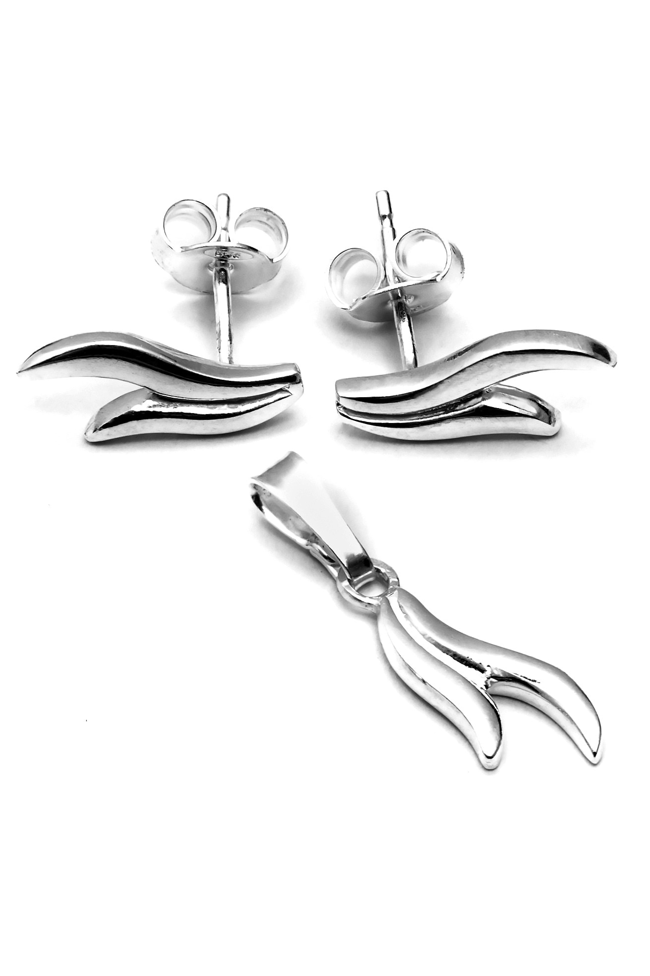 Set din argint 925, Eurosilver, fara pietre, alb