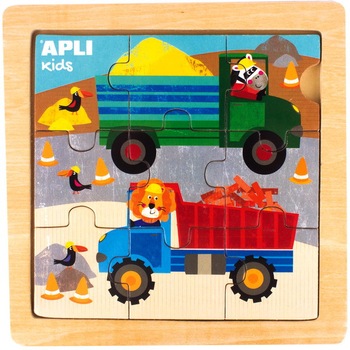 Puzzle din lemn cu 9 piese Camion Puzzle din lemn cu 9 piese Camion