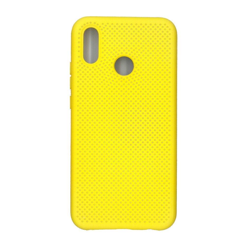 Husa din silicon cu perforatii, Eurocell, pentru Huawei P20 Lite, galben