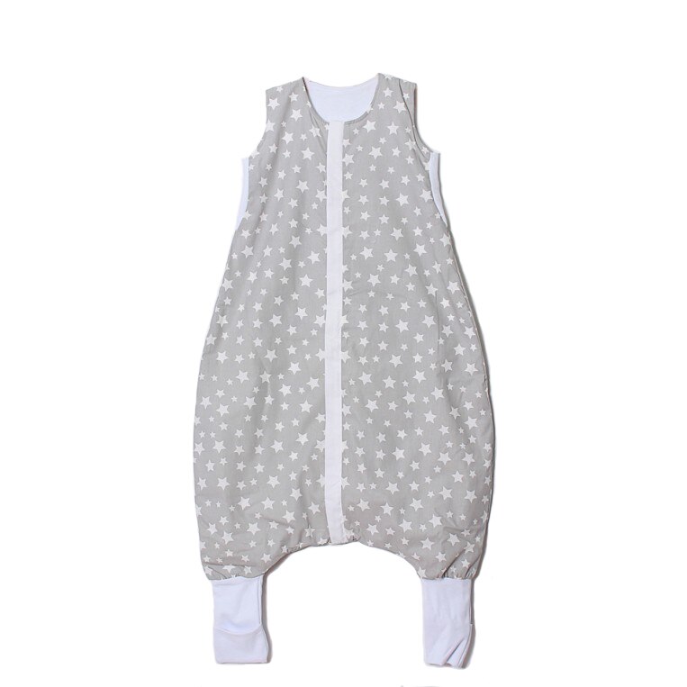 Sac de dormit cu picioare Angel Baby pentru sezonul de tranzitie Stelute gri, marime 2