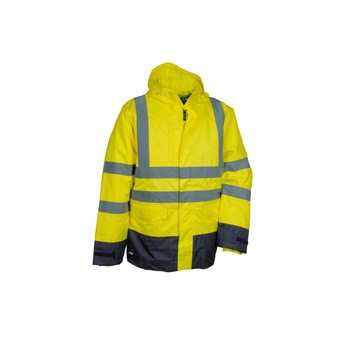 Geaca de iarna de inalta vizibilitate Telsen, culoare galben, marimea L Geaca de iarna de inalta vizibilitate Telsen, culoare galben, marimea L