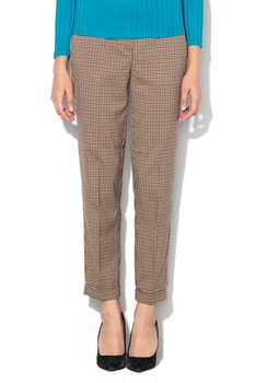 Vero Moda, Pantaloni tigareta Selma, Maro/Maro nisip/Negru, L Vero Moda, Pantaloni tigareta Selma, Maro/Maro nisip/Negru, L