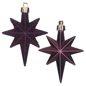 Set 16 Ornamente Steluta Mov, 8 x 6 x 2 cm Set 16 Ornamente Steluta Mov, 8 x 6 x 2 cm