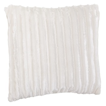 Perna decorativa S-Home, model cu dungi, patrata, alba, 60x60 cm Perna decorativa S-Home, model cu dungi, patrata, alba, 60x60 cm