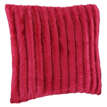 Perna decorativa S-Home, model cu dungi, patrata, rosie, 60x60 cm Perna decorativa S-Home, model cu dungi, patrata, rosie, 60x60 cm