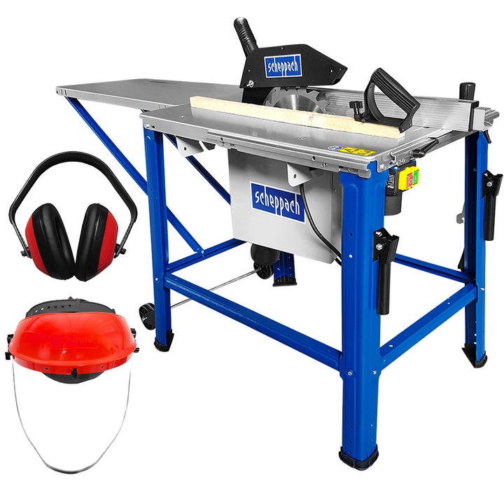 Fierastrau circular, electric, Scheppach HS 120o, putere 2800 W, inaltime de taiere 83 mm, diametru panza 315 mm, reglabila + Viziera + Antifoane, AgroPro