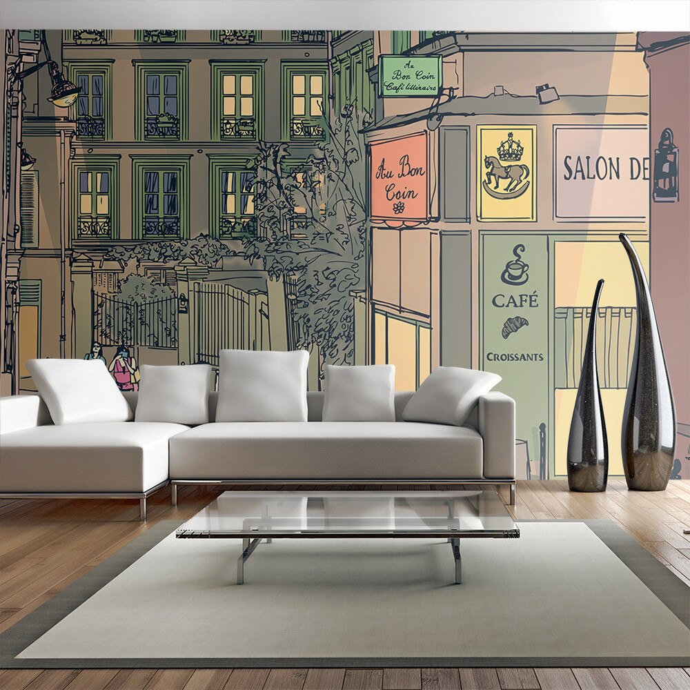 Fototapet vlies - Breakfast in Paris - 450 x 270 cm