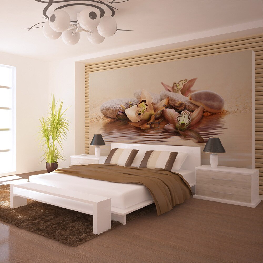 Fototapet vlies - beach - water lily - 450 x 270 cm