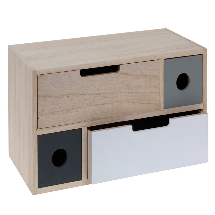 Fadoboz, ékszernek, 4 fiókos