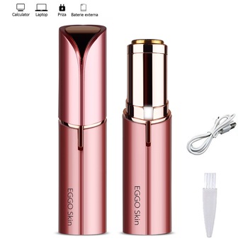 Epilator facial cu incarcare USB, Trimmer EGGO Skin, Aparat portabil pentru indepartarea parului facial cu LED- Flawless Finishing Touch USB - Roz/ Victoria Pink Epilator facial cu incarcare USB, Trimmer EGGO Skin, Aparat portabil pentru indepartarea parului facial cu LED- Flawless Finishing Touch USB - Roz/ Victoria Pink