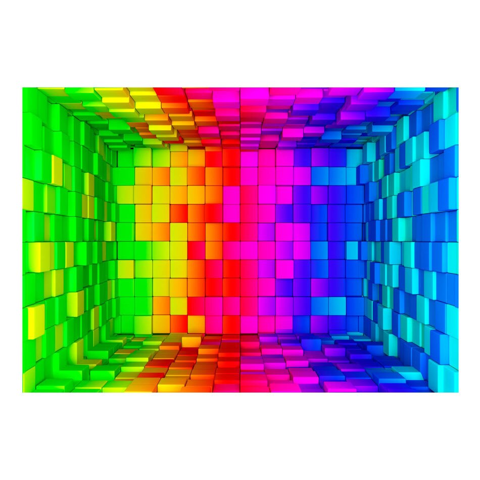 Fototapet vlies - Curcubeu Cube - 350 x 245 cm