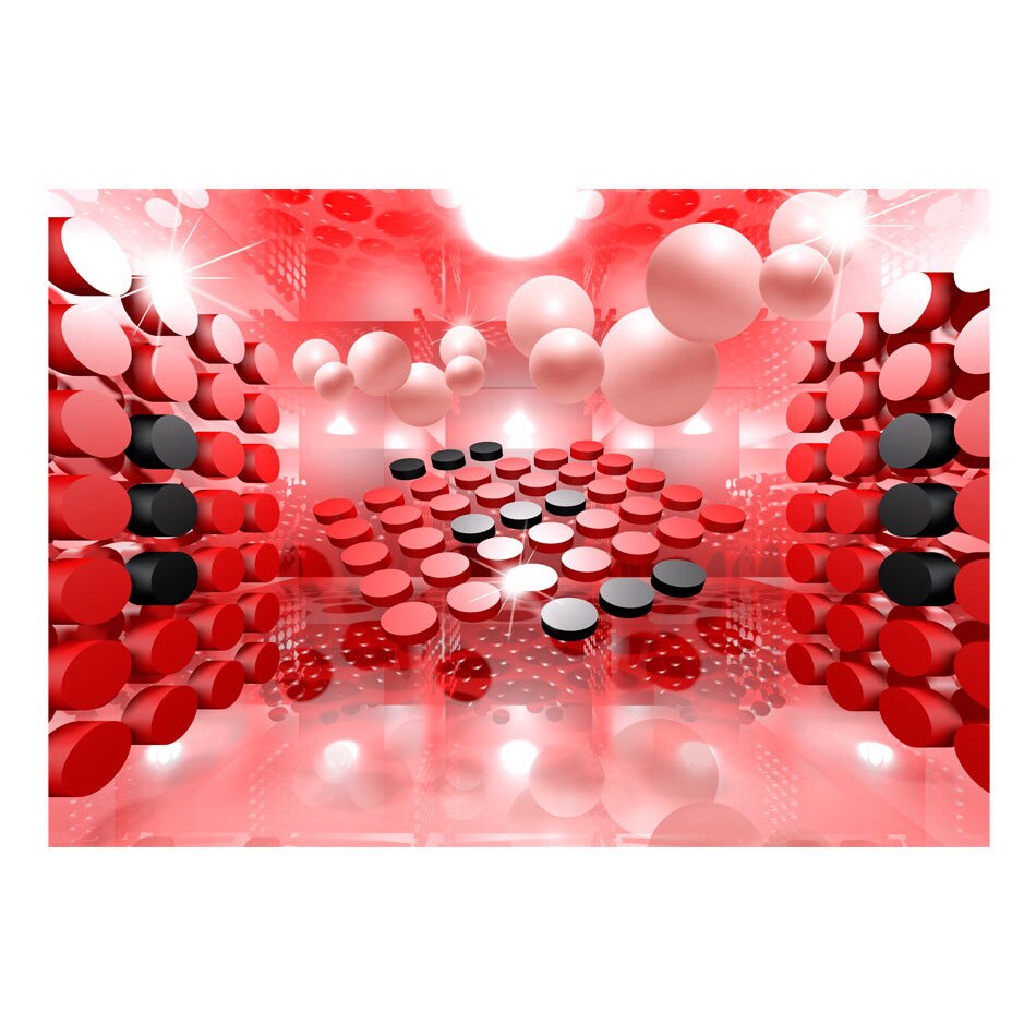 Fototapet vlies - Redarea in rosu si negru - 350 x 245 cm