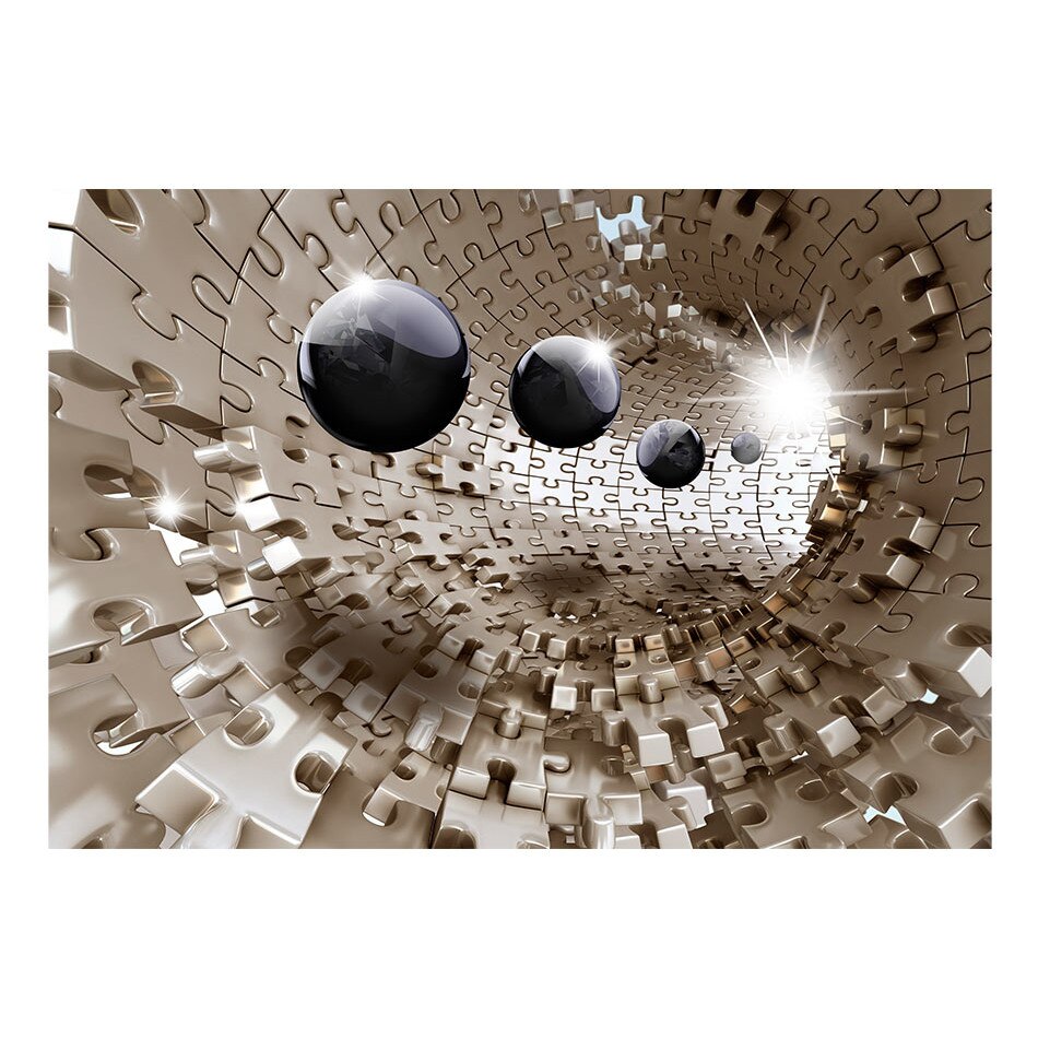 Fototapet vlies - Jigsaw de aur - 300 x 210 cm