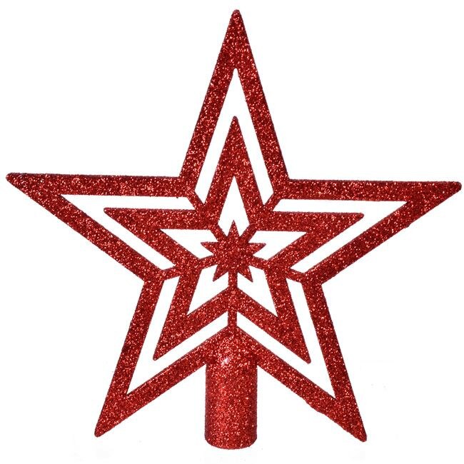 Varf Brad Rosu , forma Stea cu Sclipici