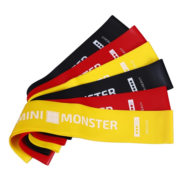 Set 6 Mini Benzi NEZ Latex - 6 Loop Bands Elastice de Rezistenta