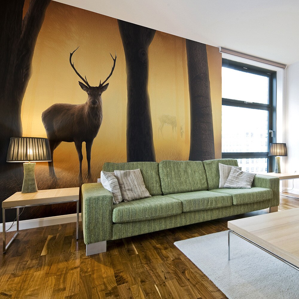 Fototapet vlies - Deer in his natural habitat - 350 x 270 cm