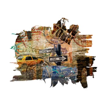 Fototapet vlies - Colajul din New York - 200 x 154 cm Fototapet vlies - Colajul din New York - 200 x 154 cm