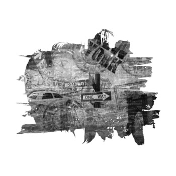 Fototapet vlies - Colaj New York alb si negru - 200 x 154 cm Fototapet vlies - Colaj New York alb si negru - 200 x 154 cm