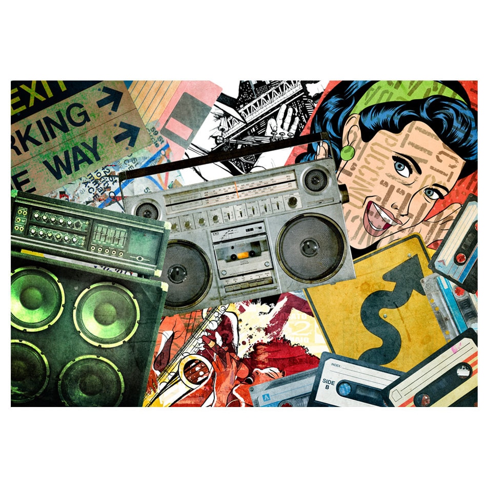 Fototapet vlies - Fetita graffiti - 350 x 245 cm