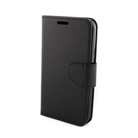 Husa HTC One M9, Fancy, piele ECO, negru