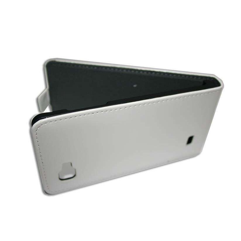 Husa LG Optimus 4x HD P880, Slim, Piele ECO, Alba