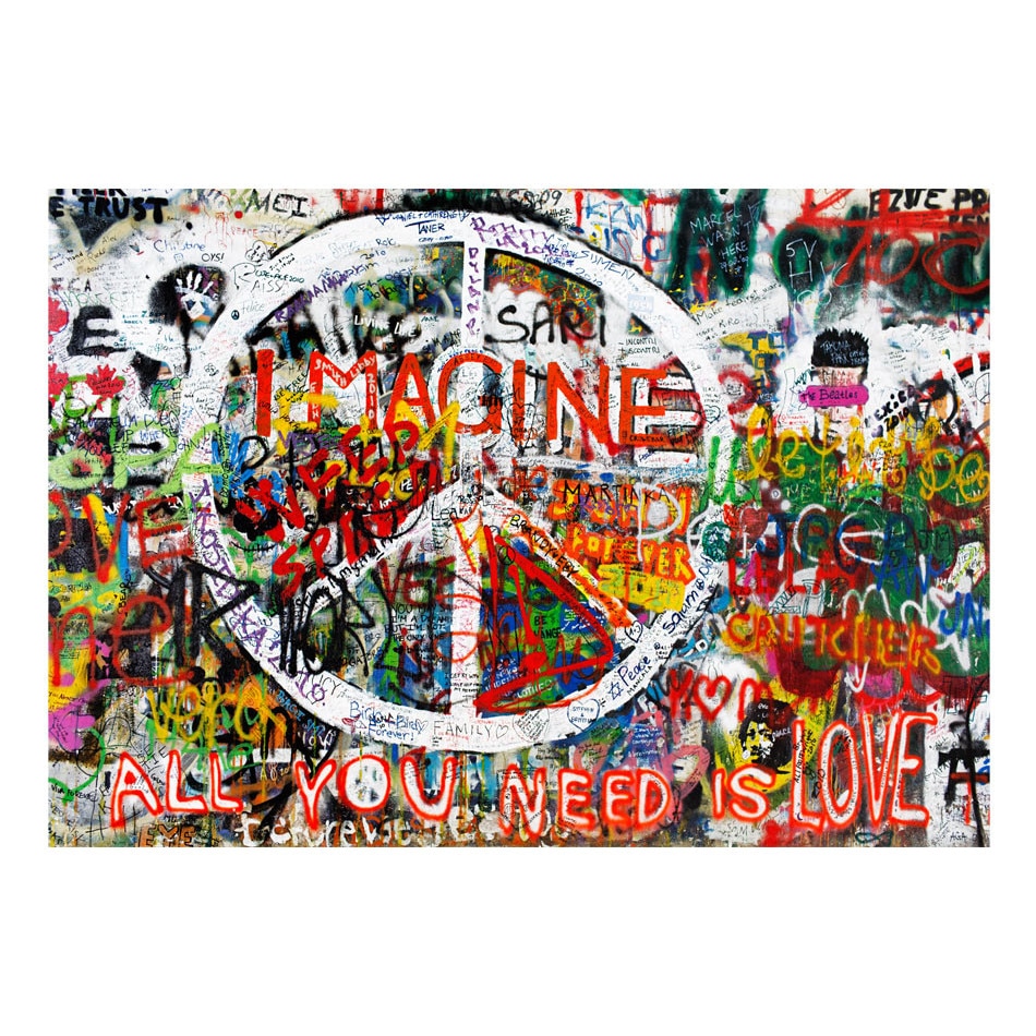 Fototapet vlies - Hippie Graffiti - 300 x 210 cm