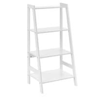 Raft tip scara Silvia, en.casa, 90 x 43 x 32 cm, placa MDF, lacuit, alb