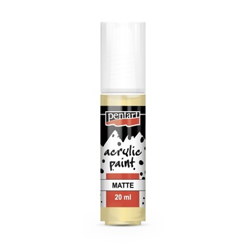 Vopsea acrilica mata pe baza de apa Pentart - capuccino, 20 ml Vopsea acrilica mata pe baza de apa Pentart - capuccino, 20 ml