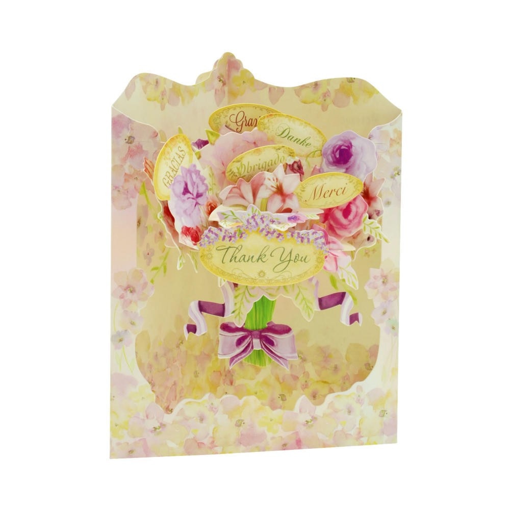 Felicitare 3D Swing Cards, Floral Thank You
