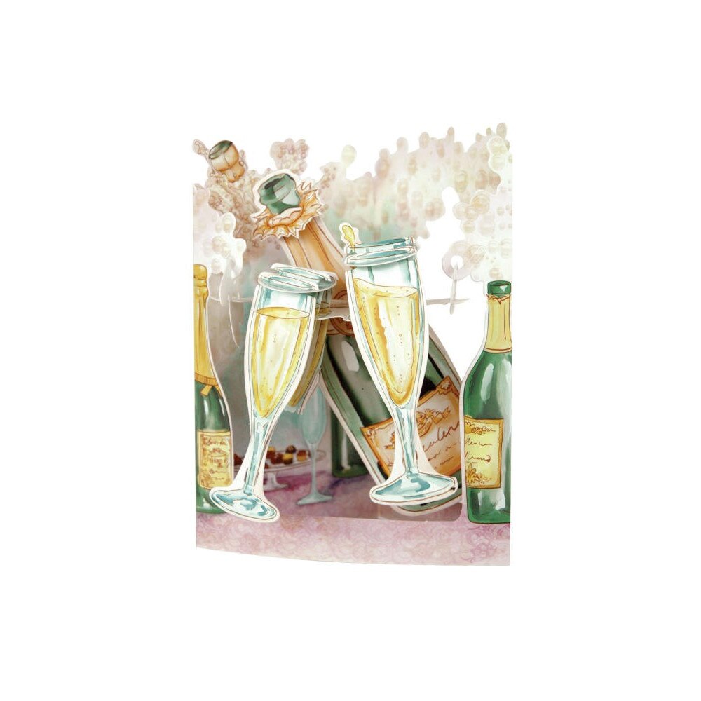 Felicitare 3D Swing Cards, Champagne Celebration