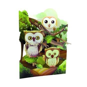 Felicitare 3D Swing Cards, Bufnite Felicitare 3D Swing Cards, Bufnite