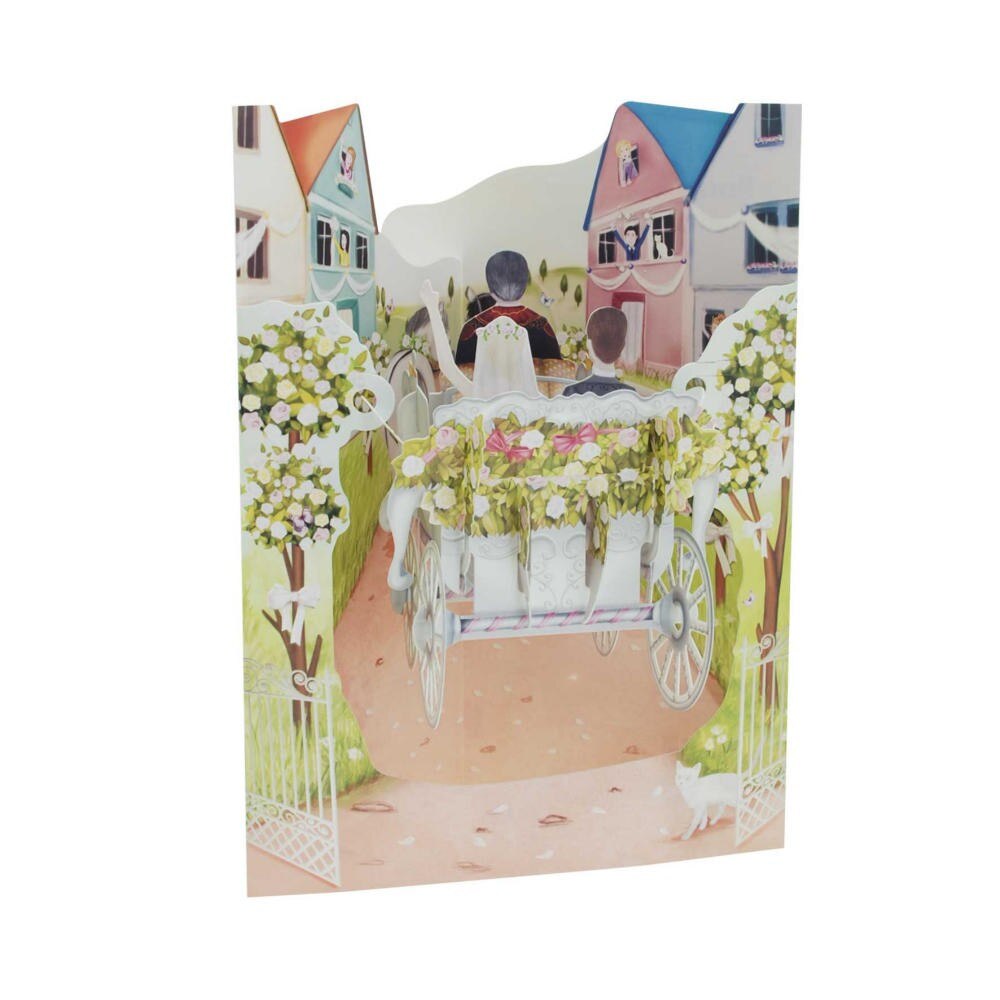 Felicitare 3D Swing Cards, Wedding Carriage
