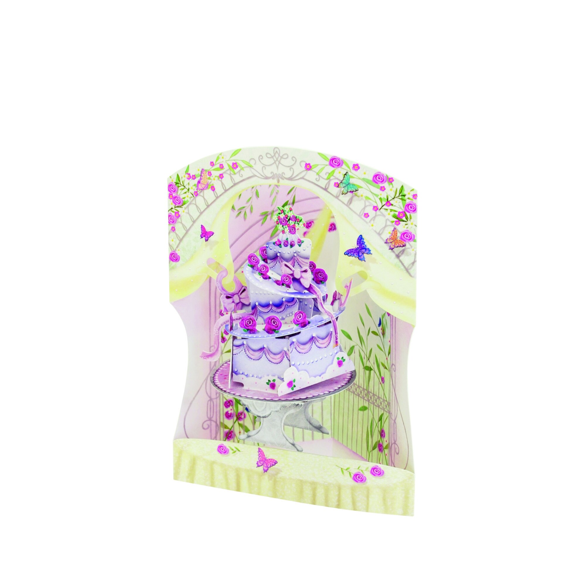 Felicitare 3D Swing Cards, Tort aniversar