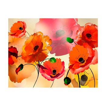 Fototapet vlies - Velvet Poppies - 200 x 154 cm Fototapet vlies - Velvet Poppies - 200 x 154 cm