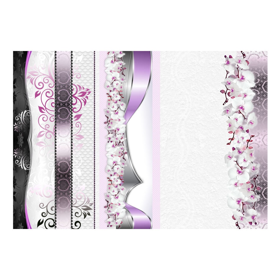 Fototapet vlies - Parada de orhidee in violet - 400 x 280 cm