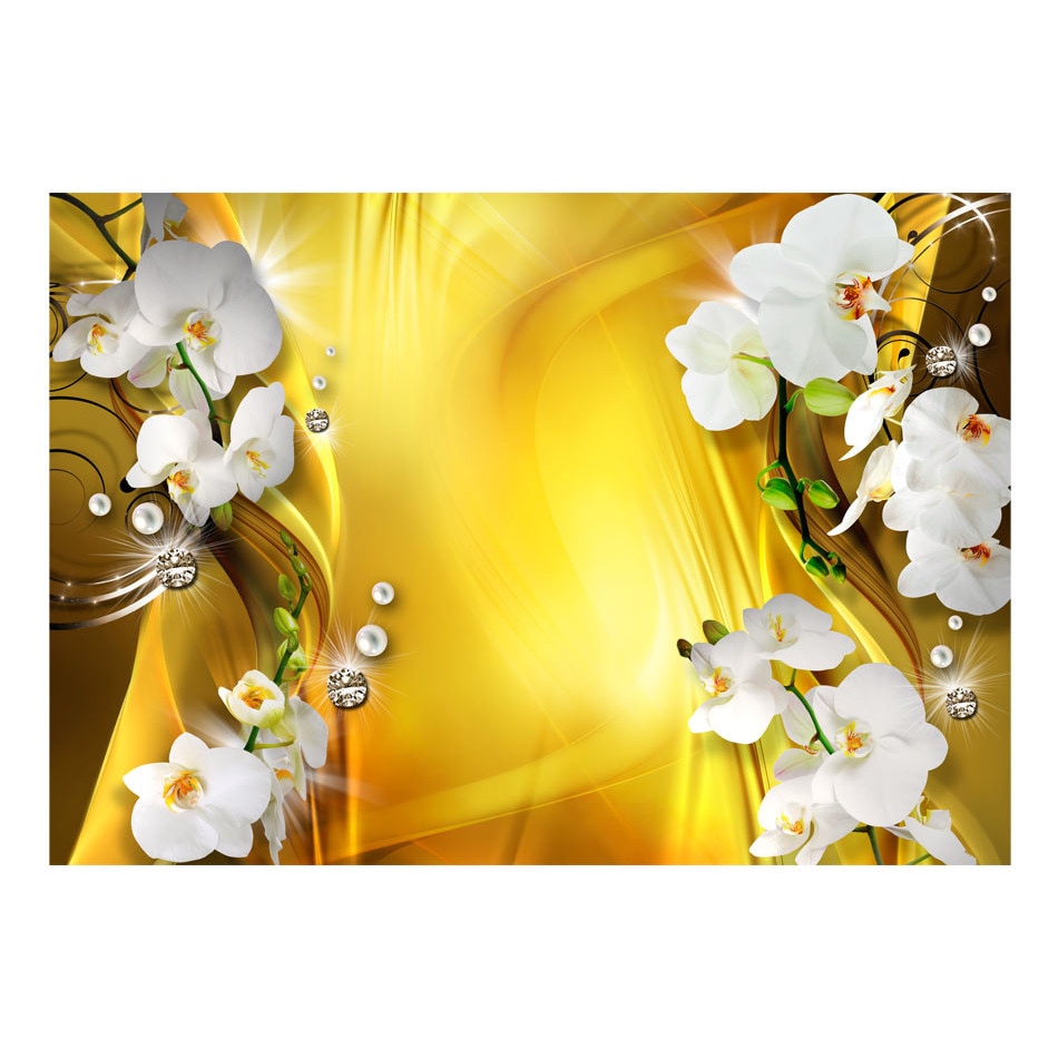 Fototapet vlies - Orhidee in aur - 400 x 280 cm
