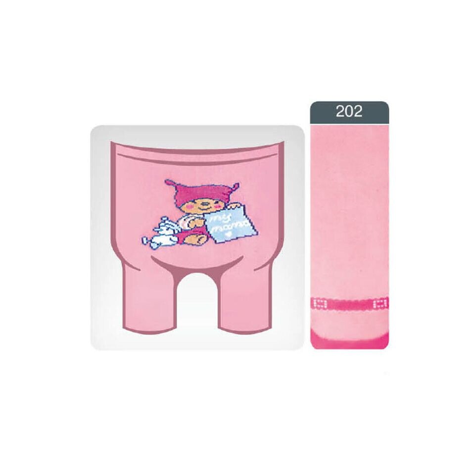 Ciorapi subtiri pentru copii din bumbac Tip-Top 202, Conte Elegant, Roz, 62-74 CM