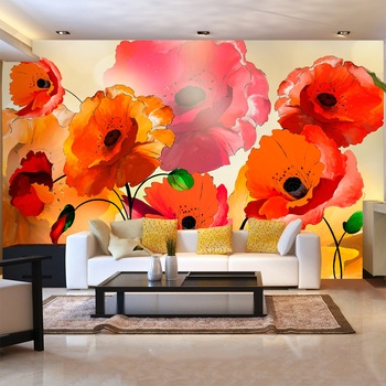 Fototapet vlies - Velvet poppies - 450 x 280 cm Fototapet vlies - Velvet poppies - 450 x 280 cm