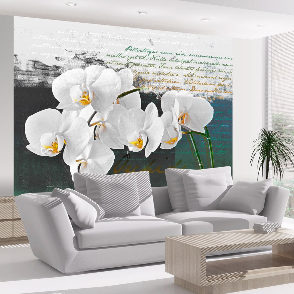 Fototapet vlies - Orchid - poet's inspiration - 350 x 270 cm
