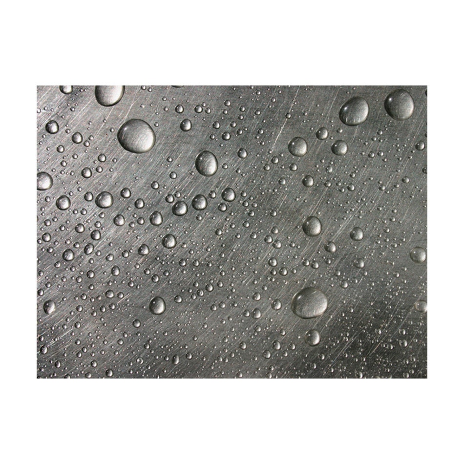 Fototapet vlies - Suprafata de otel cu picaturi de apa - 350 x 270 cm