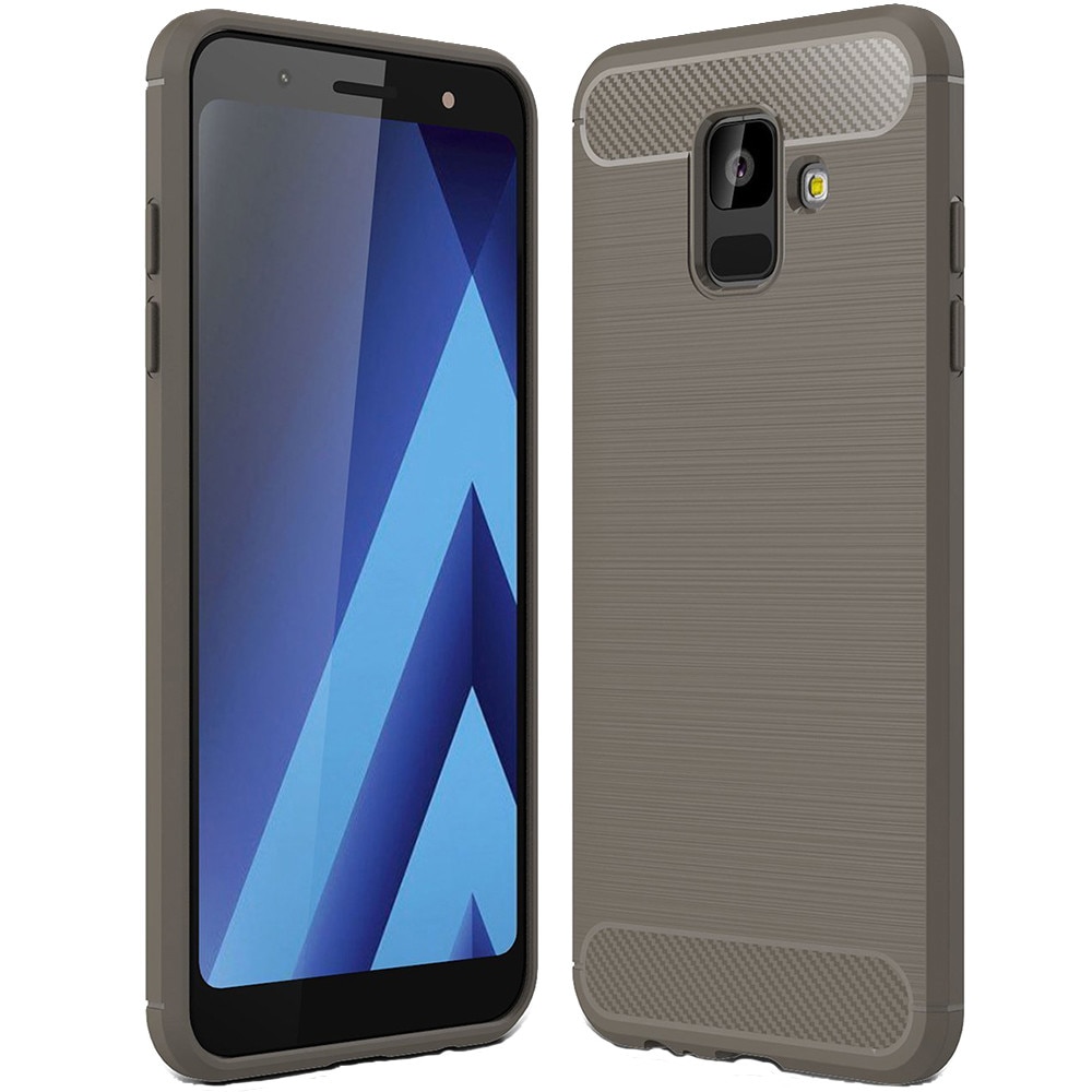 Husa Samsung Galaxy A6 (2018) - Tpu Carbon Fibre Brushed - gri